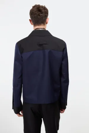 two-tone cotton-mohair jacket