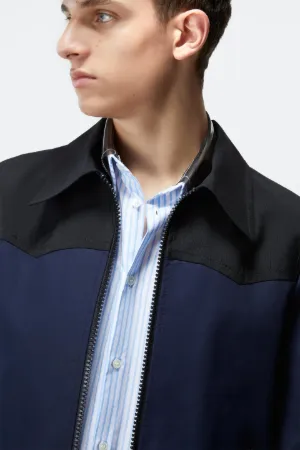 two-tone cotton-mohair jacket