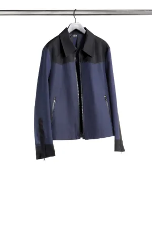 two-tone cotton-mohair jacket