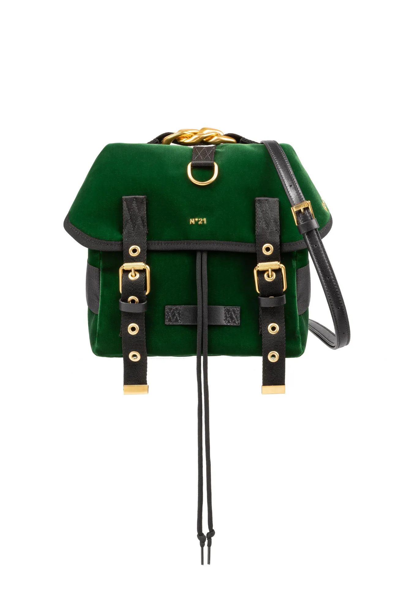 Velvet Logo Backpack in green N 21 Official Online Store