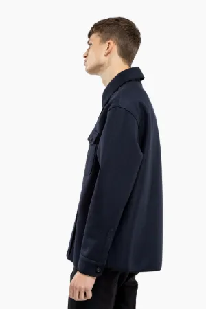Virgin wool shirt jacket