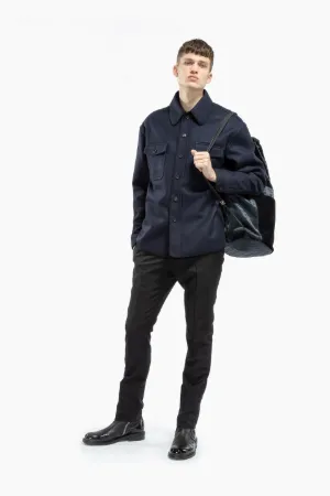 Virgin wool shirt jacket
