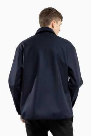 Virgin wool shirt jacket