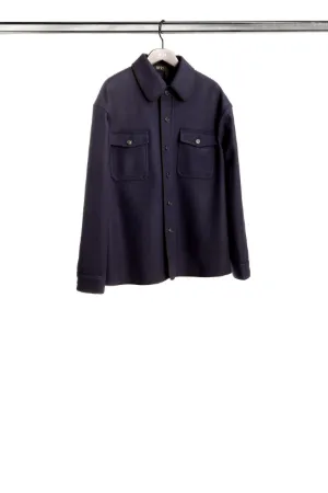 Virgin wool shirt jacket