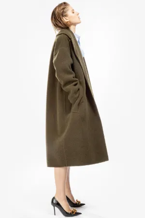 wide-lapel belted coat