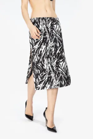 Zebra-Print Pencil Skirt