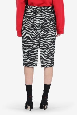 Zebra-Print Pencil Skirt