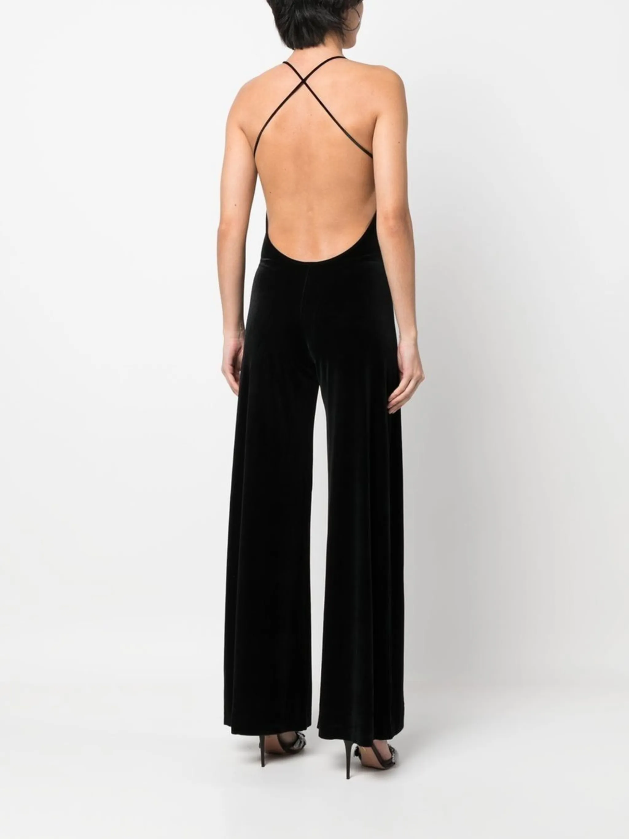 Norma Kamali open back velvet jumpsuit Eraldo MH