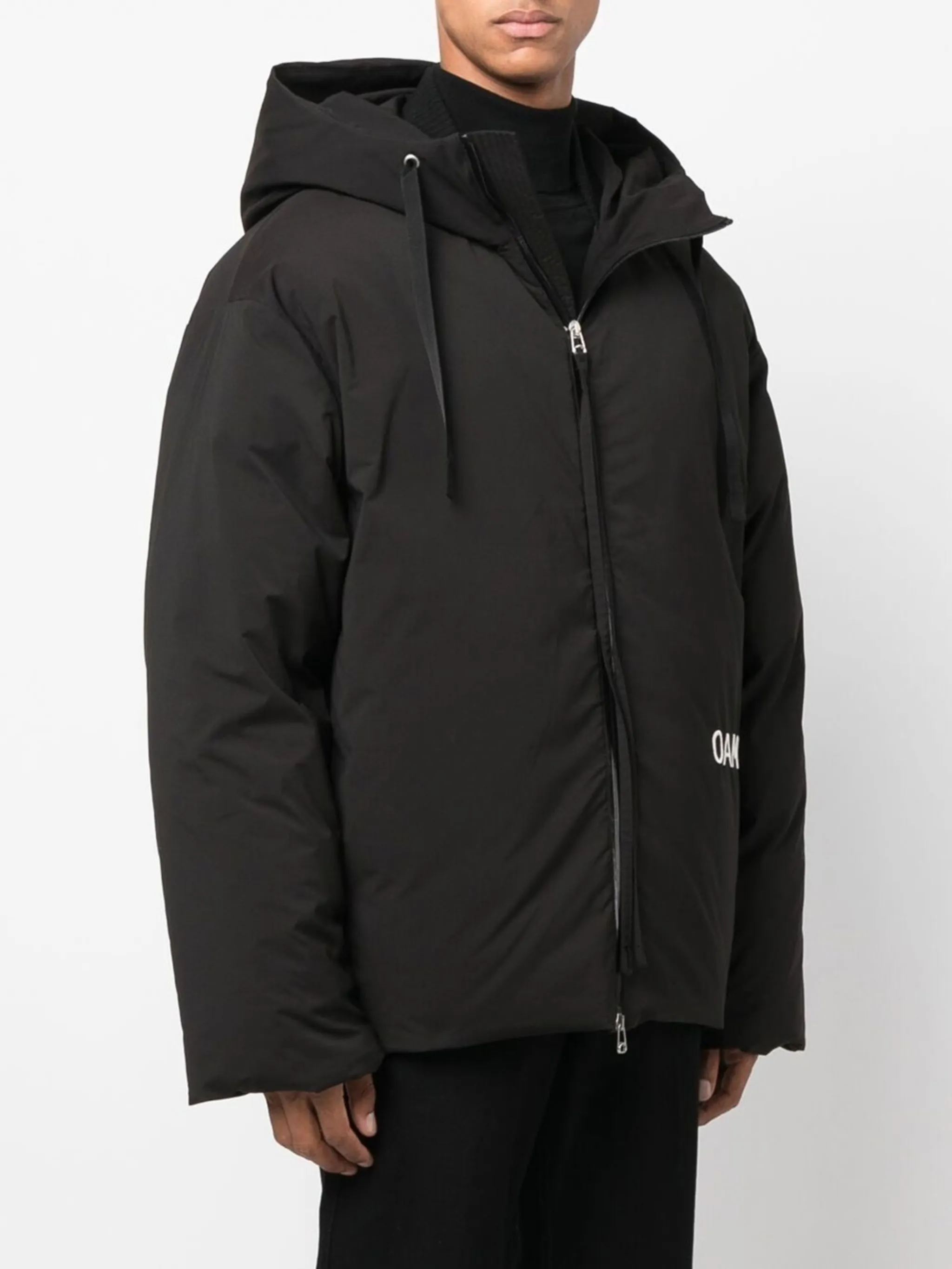 logo-print hooded puffer jacket | OAMC | Eraldo.com