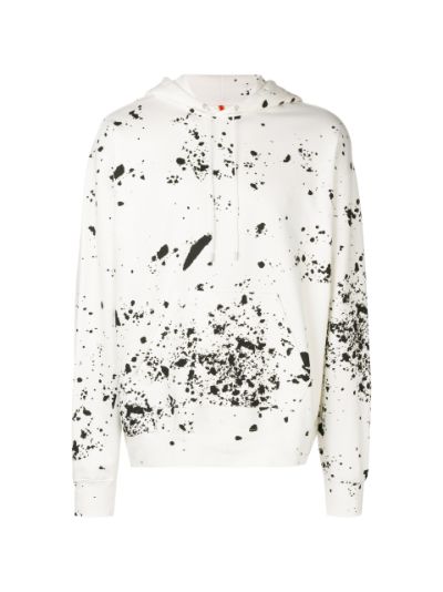 black and white paint splatter hoodie