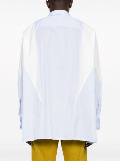 panelled striped organic cotton shirt | OAMC | Eraldo.com