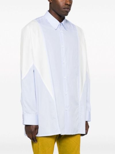 panelled striped organic cotton shirt | OAMC | Eraldo.com