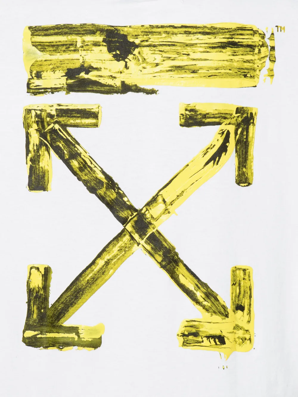 off white yellow arrow tee