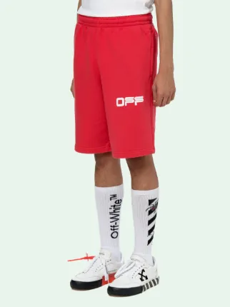 AIRPORT TAPE SWEATSHORTS in red Off White Official US