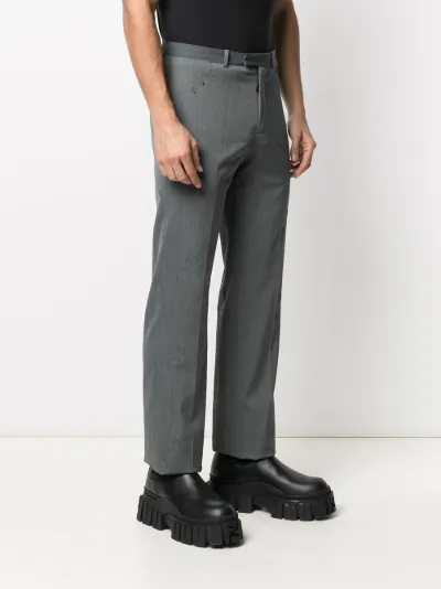 tailored white trousers