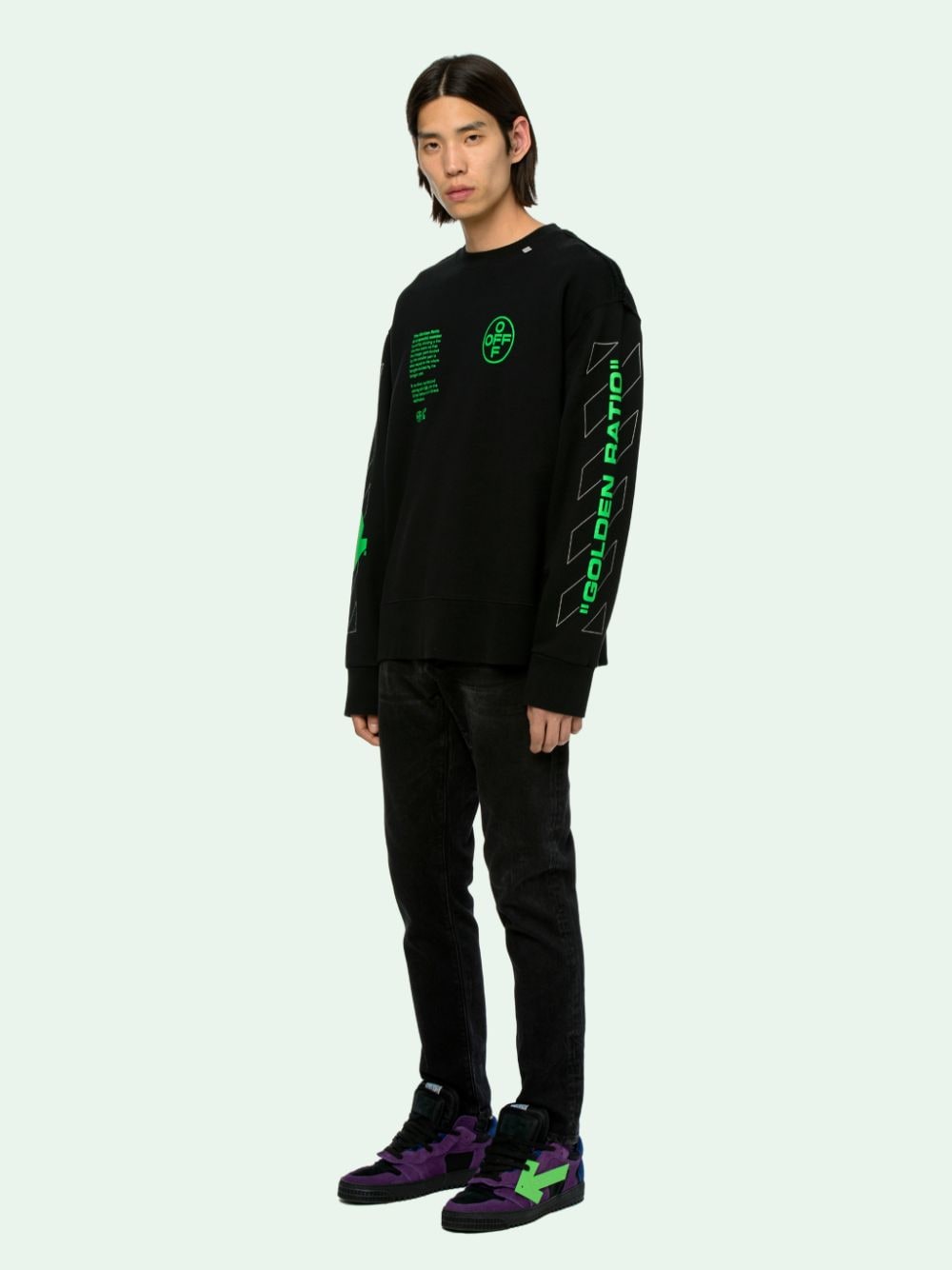 ARCH SHAPES INCOMPIUTO SWEATSHIRT in black | Off-White™ Official PN