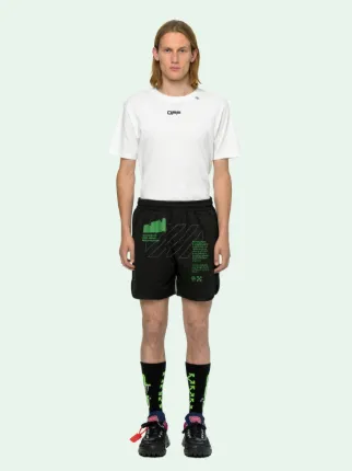 off white mesh shorts