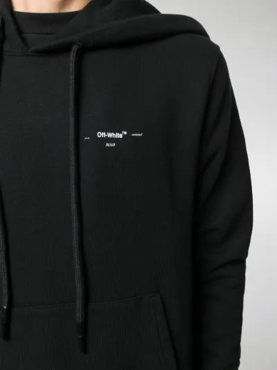 off white black logo hoodie