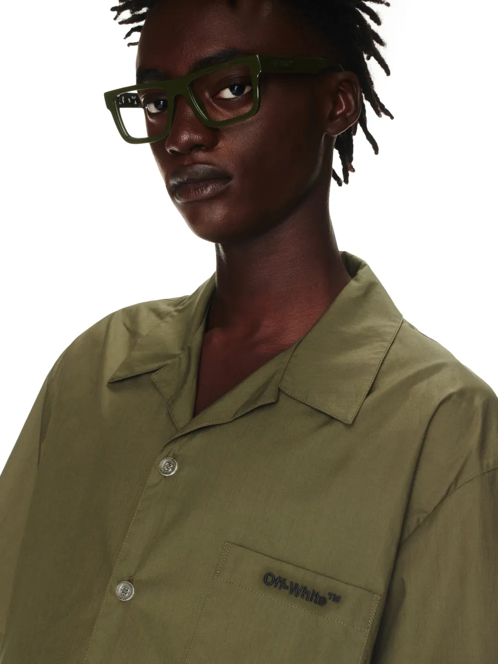 Arrow Outline Pajama S/S Shirts in green | Off-White™ Official US