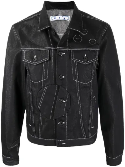 Off-White Arrow-print denim jacket | Eraldo.com KR