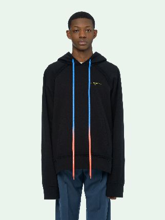 Black hoodie with rainbow stripe fashion