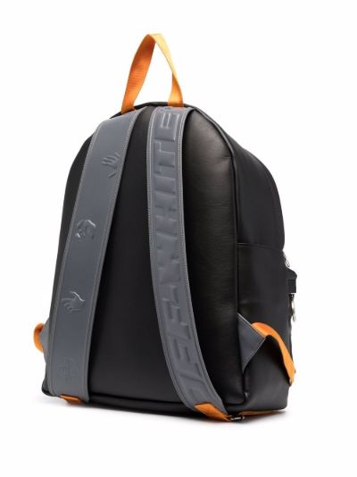 off white backpack leather