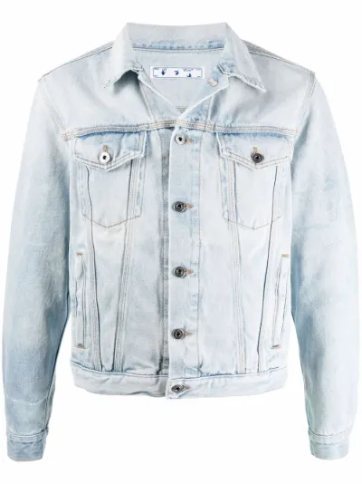off white blue denim jacket