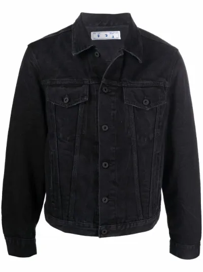 off white slim denim jacket