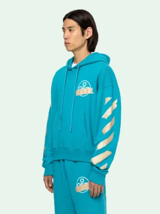 Off white tape hoodie blue sale