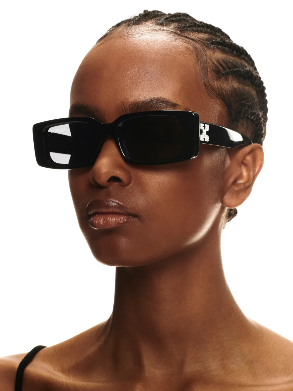 Sugara Enterprise Arthur Off White Rectangle-frame Sunglasses For