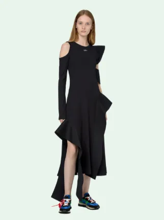 Black dress off white hotsell