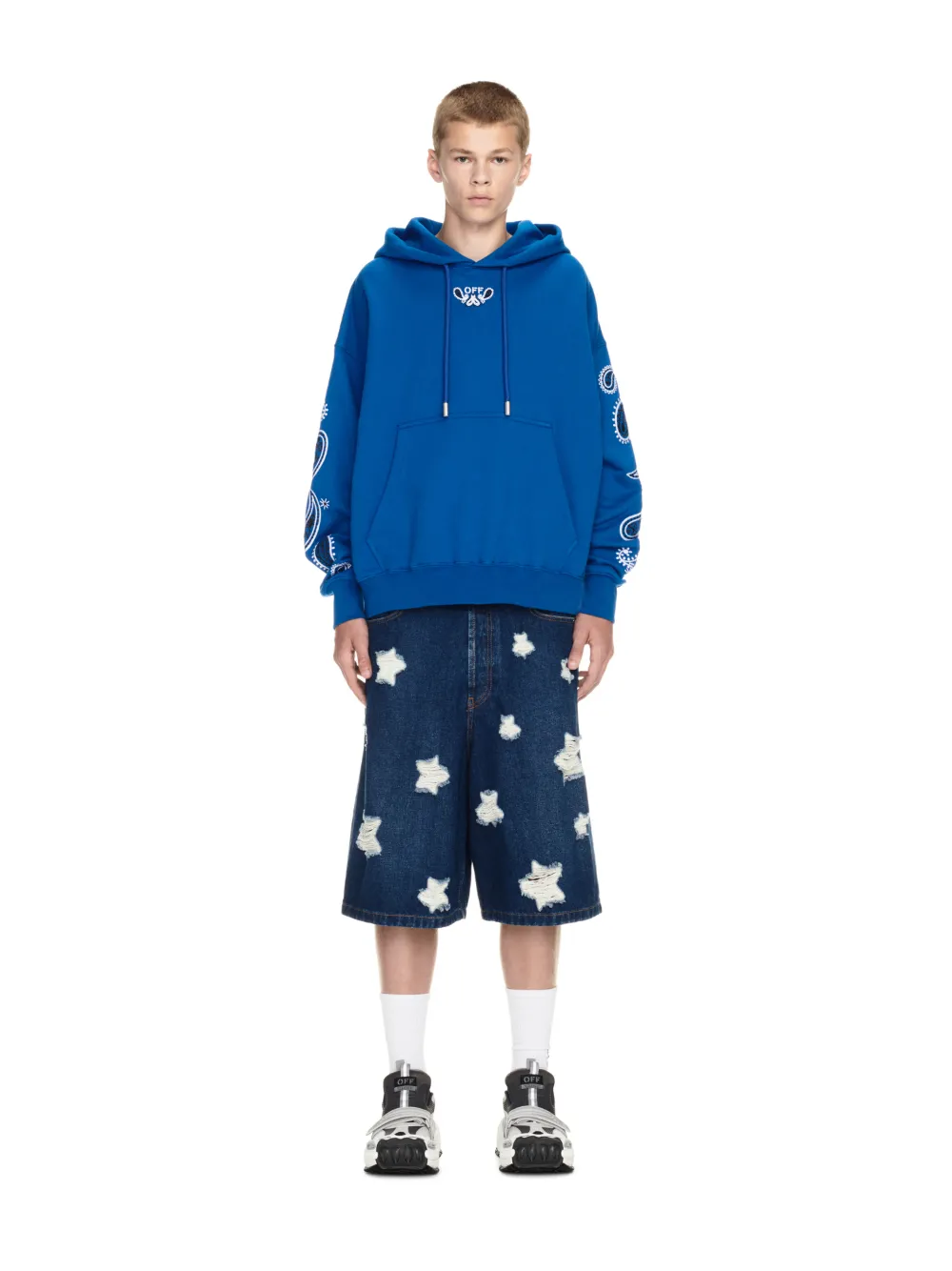 BANDANA ARROW HOODIE in blue OffWhite™ Official US