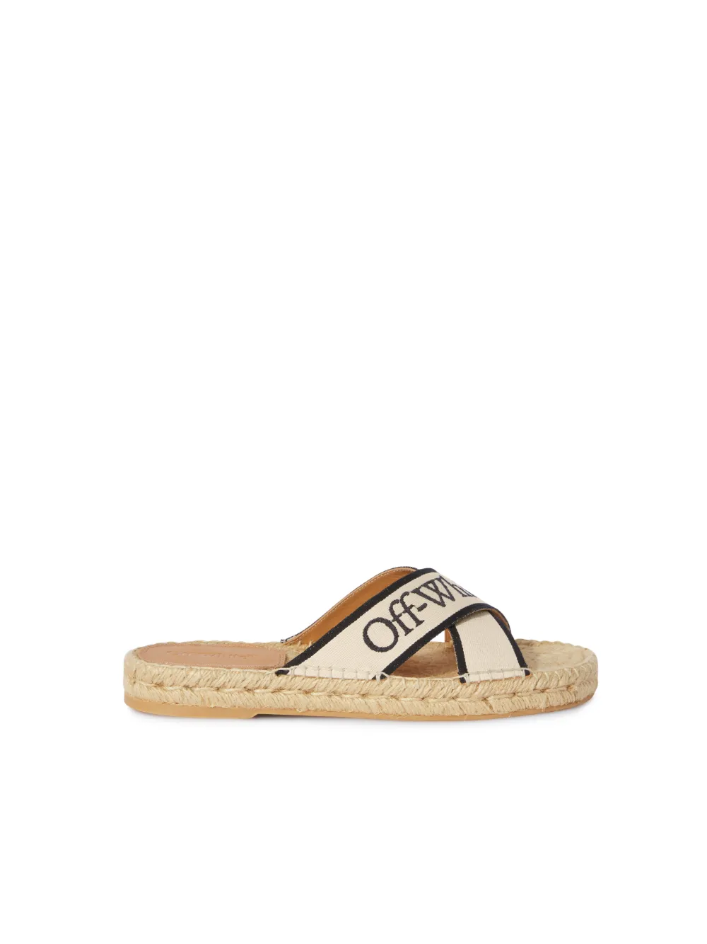 BEIGE/BLACK CRISS-CROSS ESPADRILLES