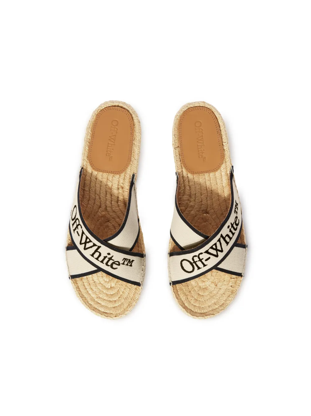 BEIGE/BLACK CRISS-CROSS ESPADRILLES