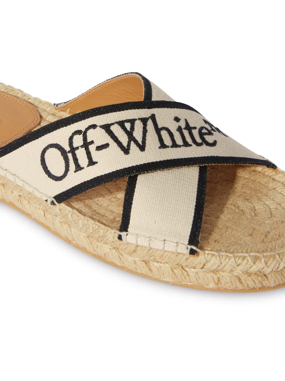 BEIGE/BLACK CRISS-CROSS ESPADRILLES