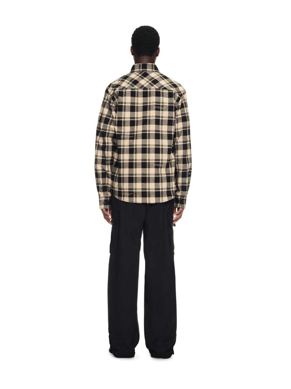 Off White Check Flannel Shirt - M