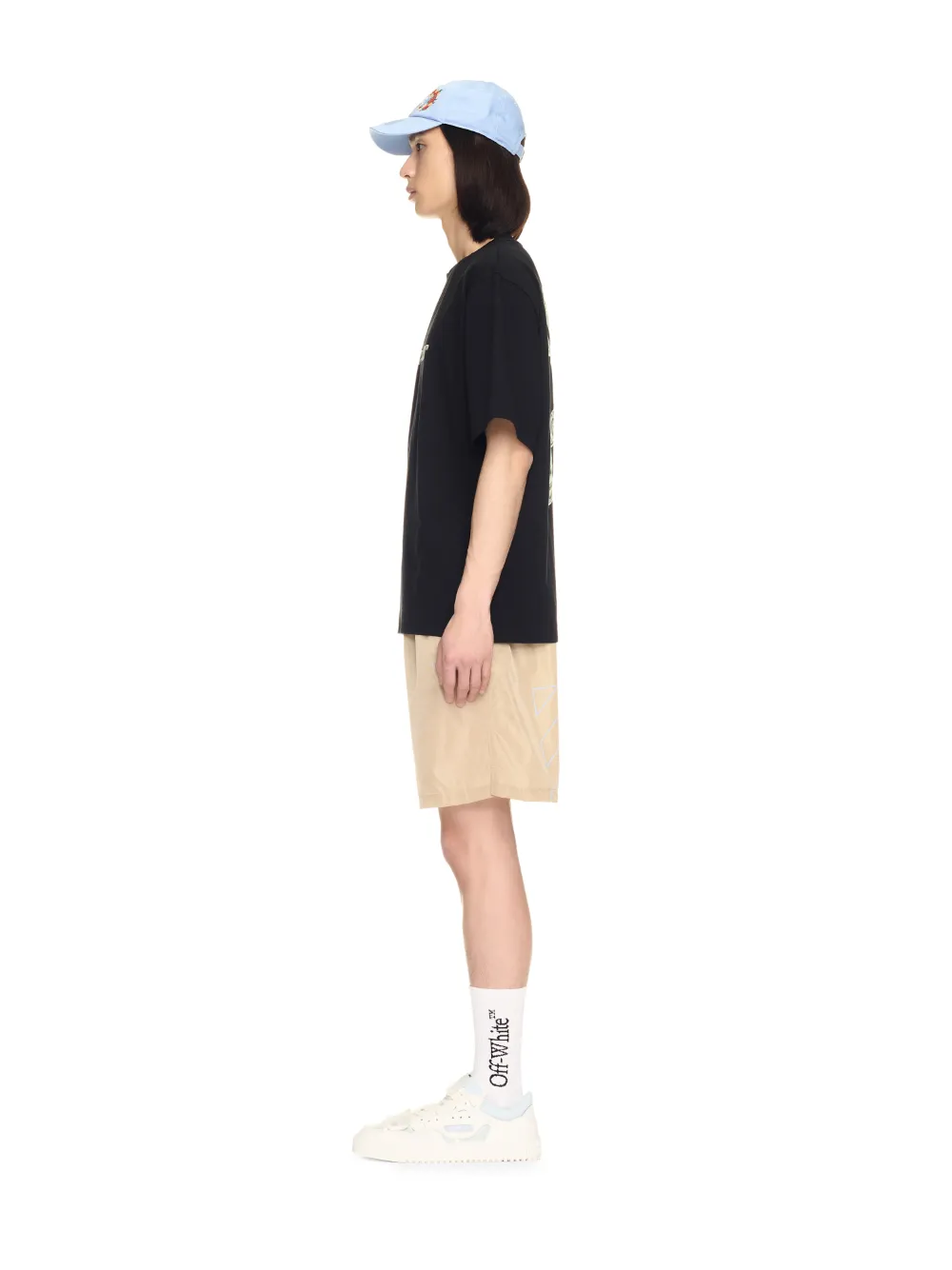 BEIGE OUTLINE BADESHORTS