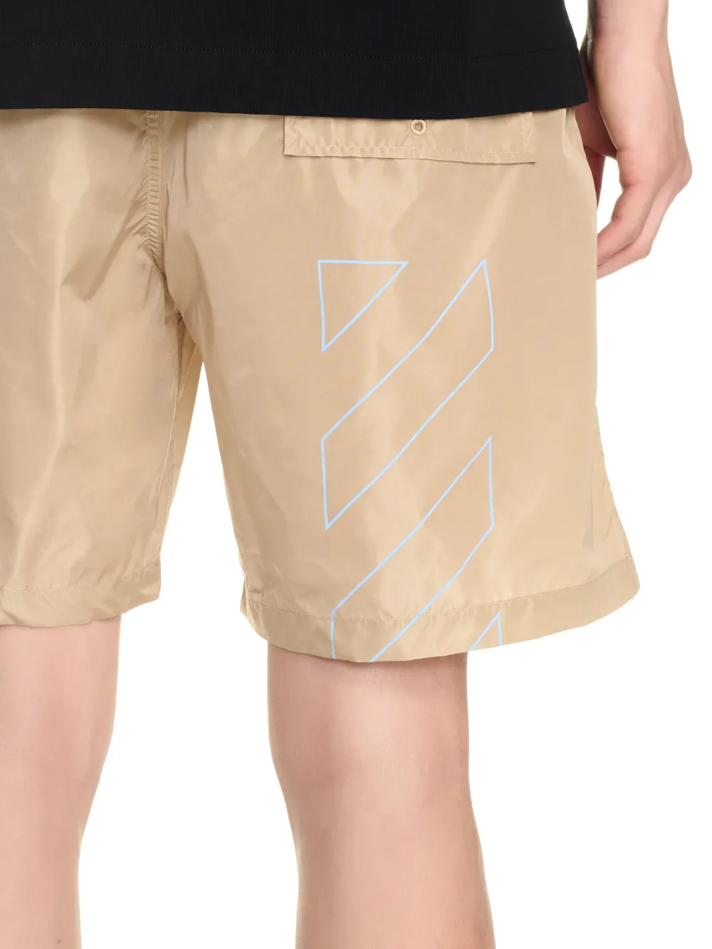 BEIGE OUTLINE BADESHORTS