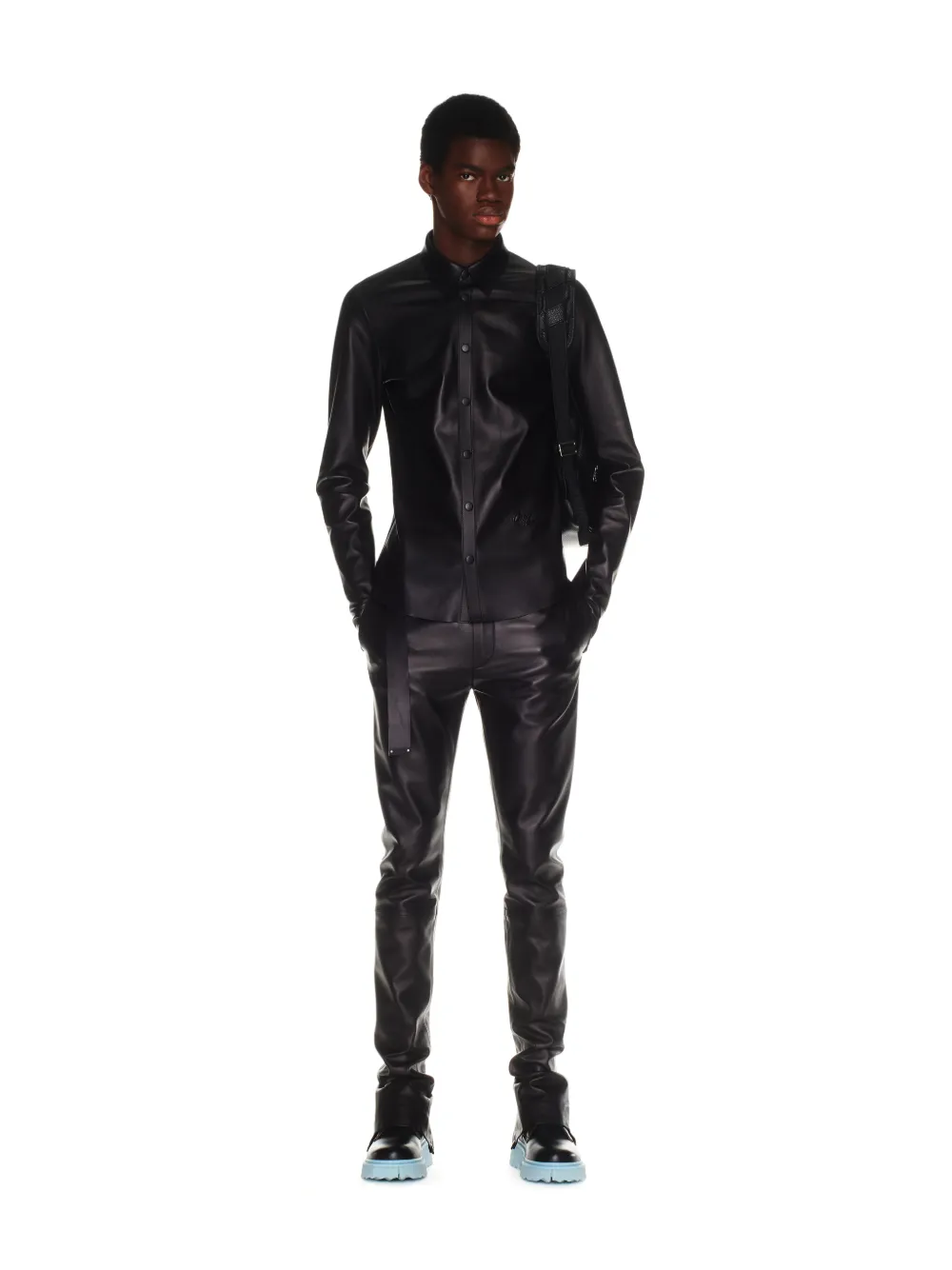 Belted Lea Super Skinny Pants in black | Off-White™ Official GB