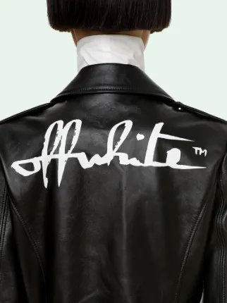 Biker jacket hot sale off white