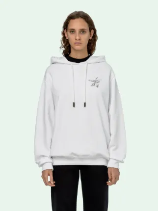 BIRDS REFLECTIVE HOODIE in white Off White Official GB