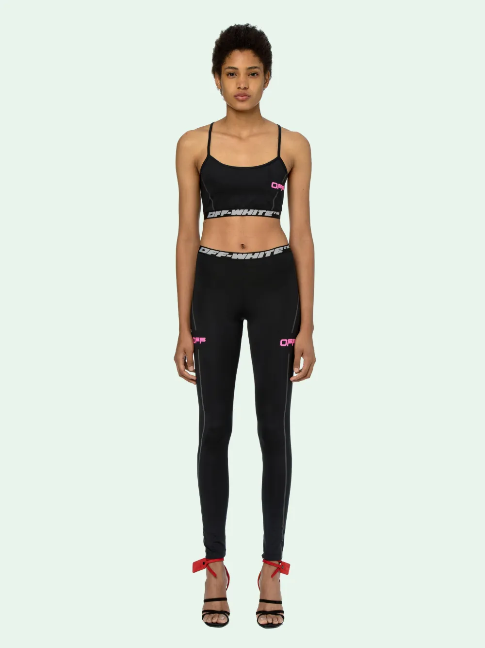 nike off white leggings and top