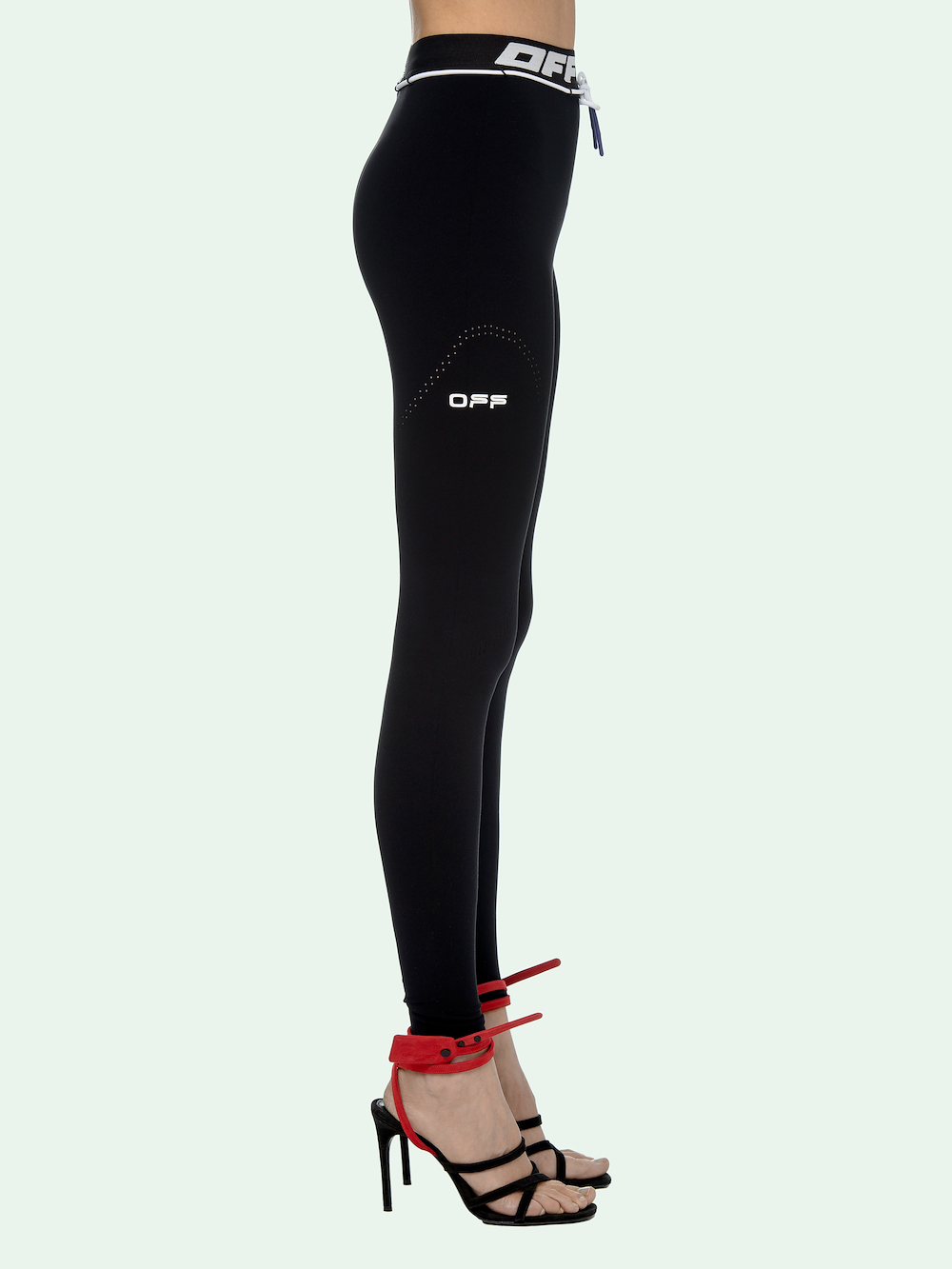 off white athletic leggings