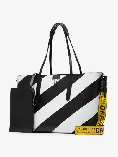 off white leather tote