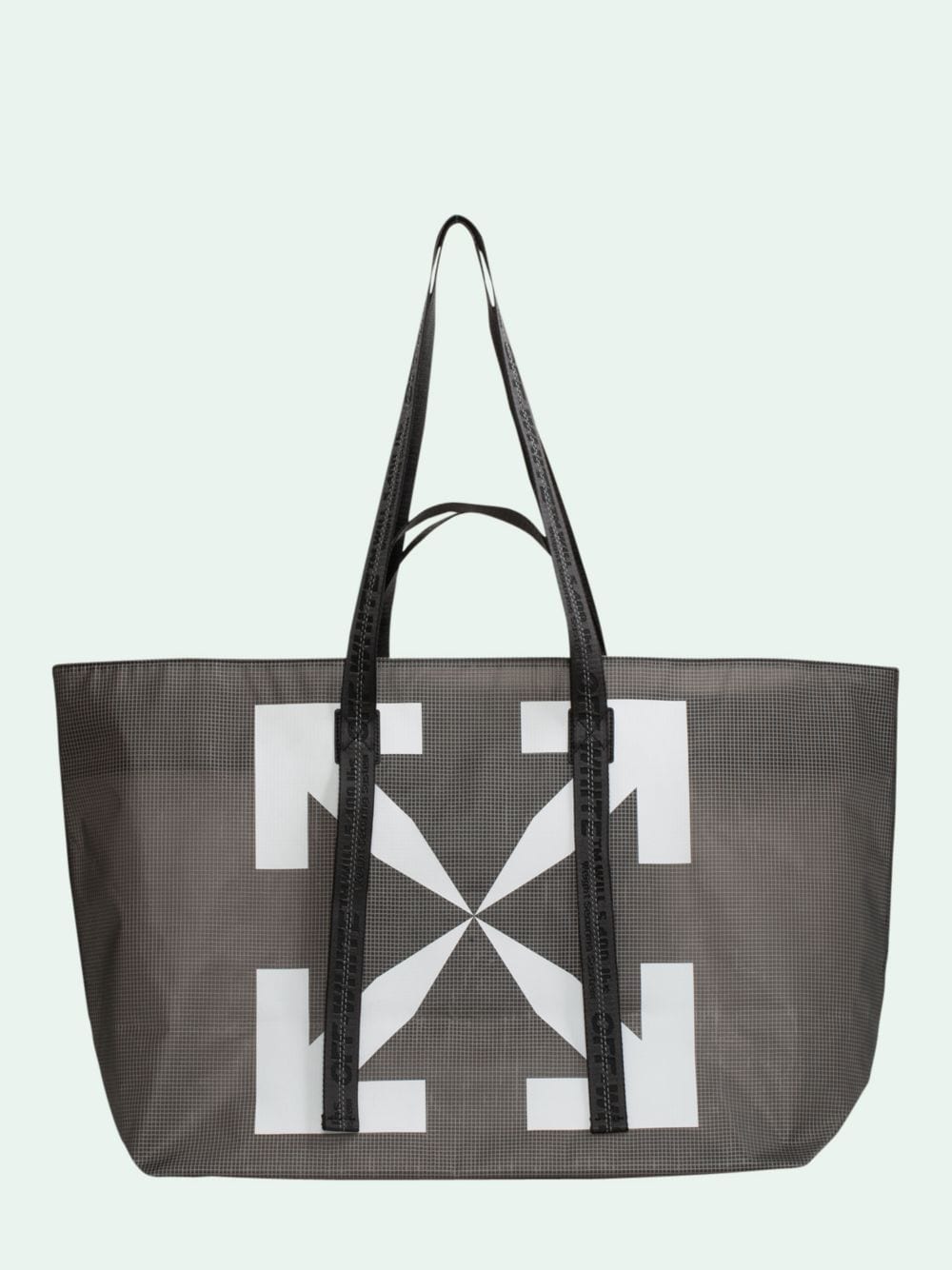 OFF-WHITE Arrows Tote Bag Yellow Black in Polyethylene with Silver