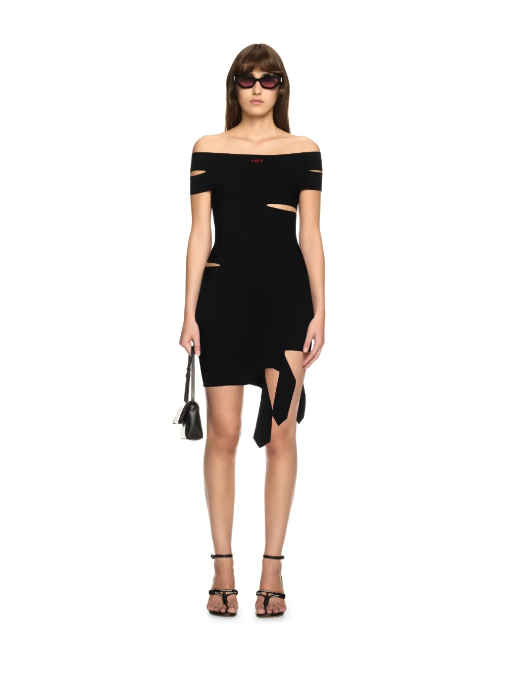 Off-White Pink Arrow Studs Cargo Dress