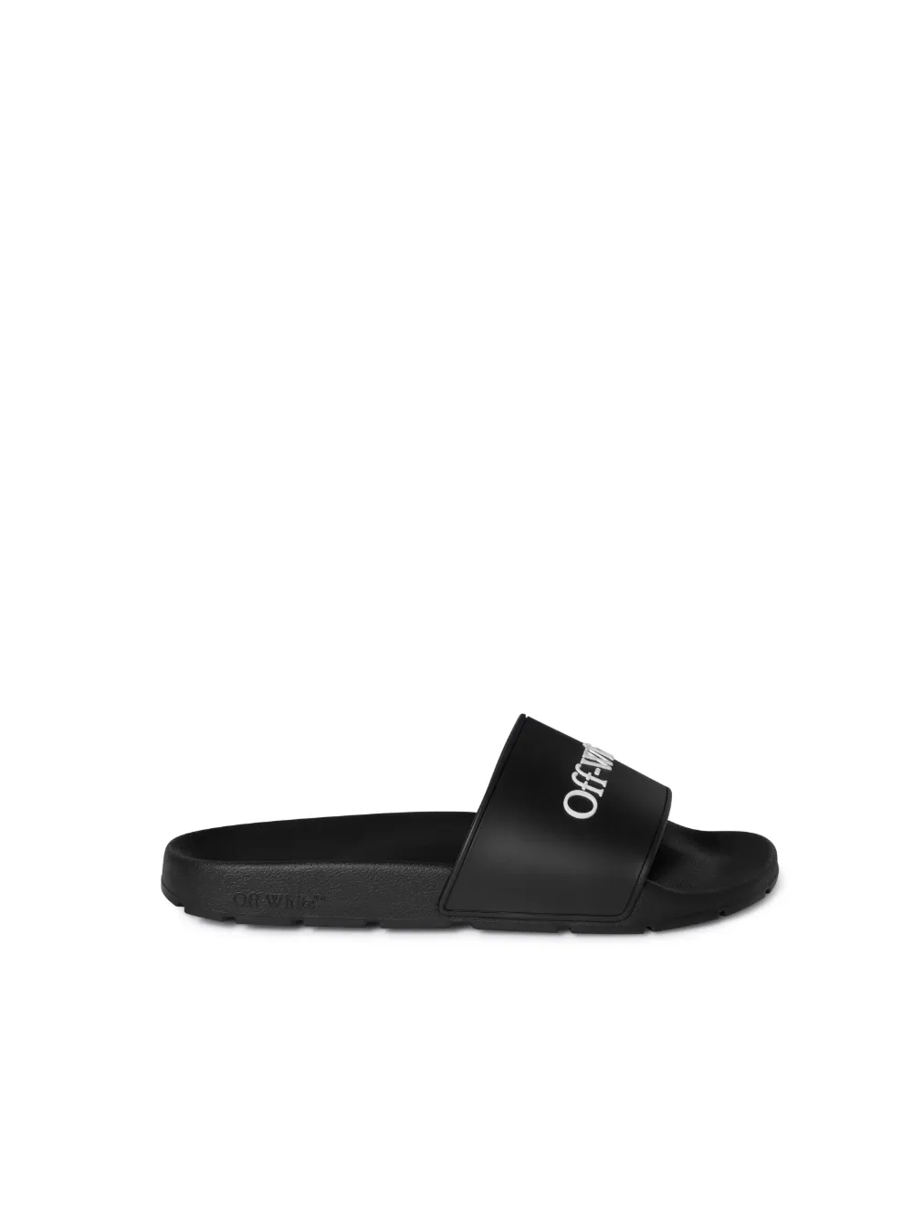 Off white store brand pool slides (black)