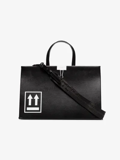 off white leather tote