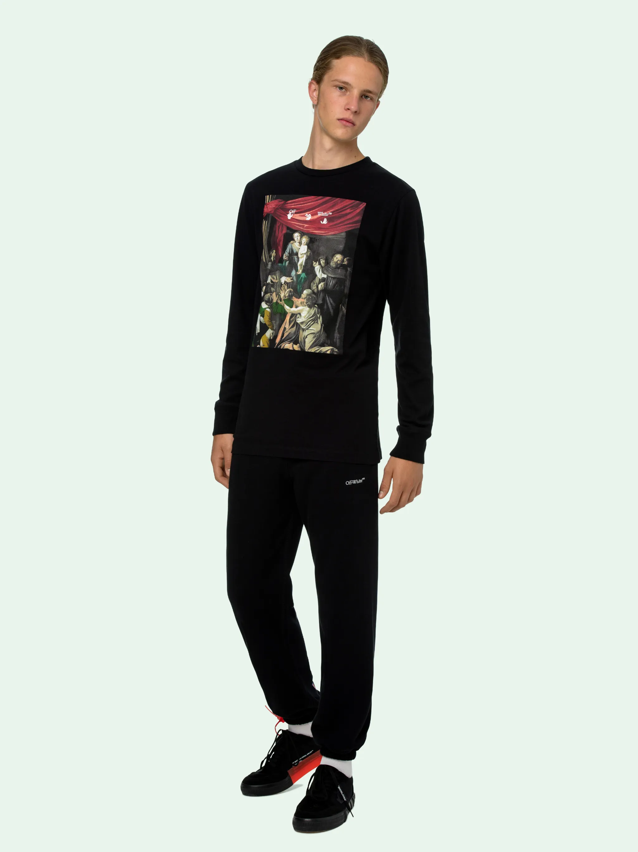 BLACK CARAVAGGIO PAINTING L/S T-SHIRT 