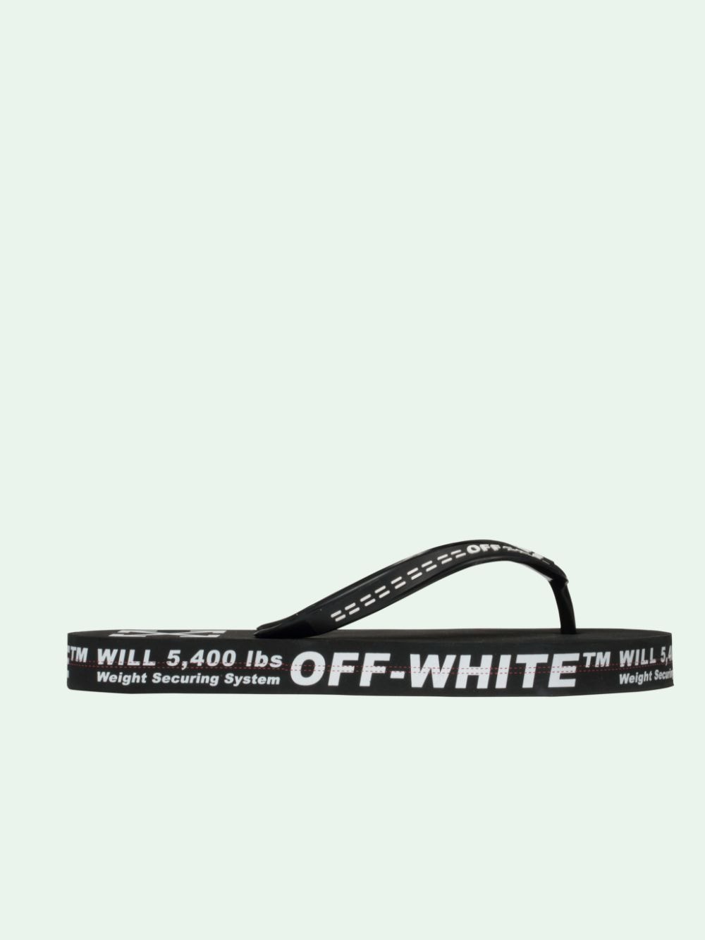 off white flip flops